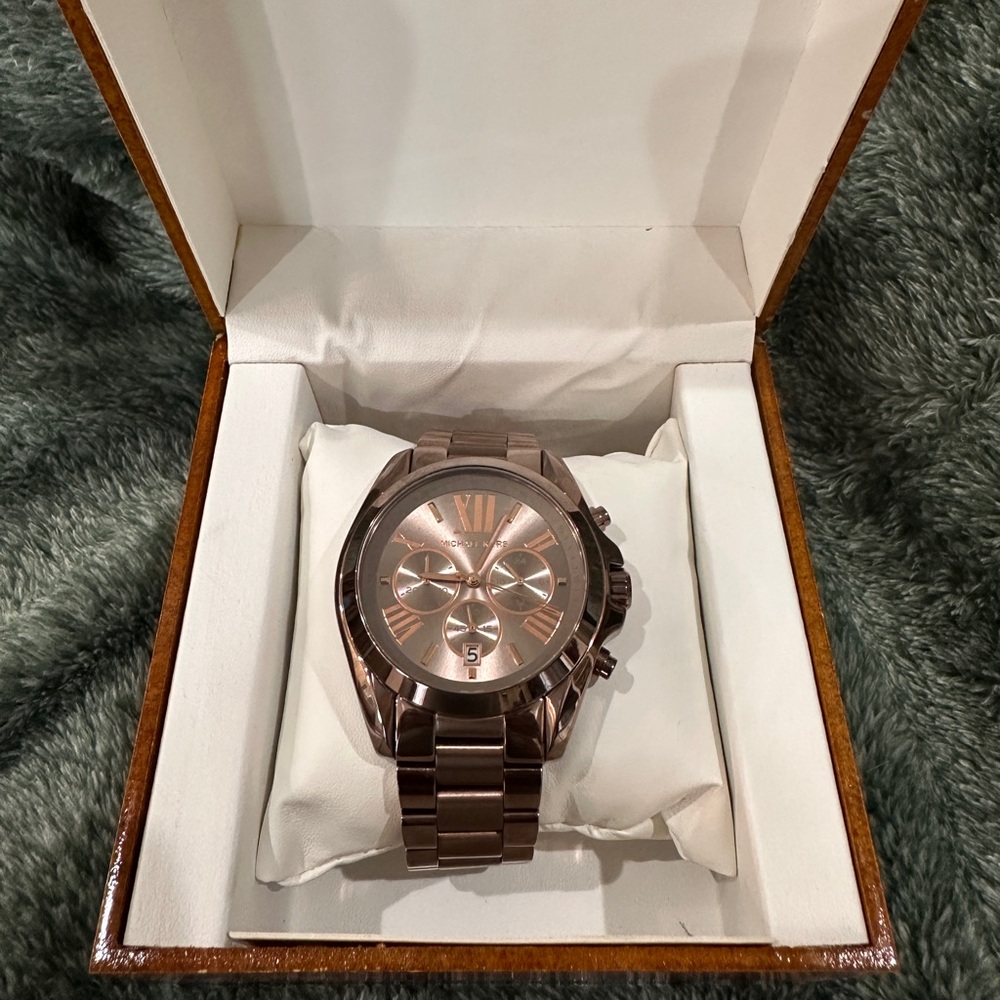 Michael Kors Metallic Brown Tone Chronograph Watch